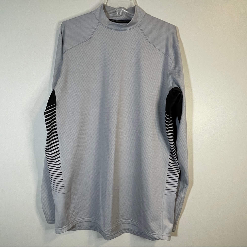 Under Armour Mock Turtleneck Grey LS Compression Cold Gear M
